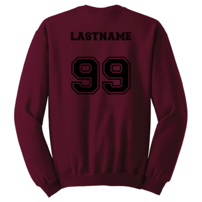 2024 - 6th Grade Maroon Team Adult Crewneck Sweatshirt with Optional Player Name and/or Jersey Number on Back! - Image 10