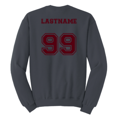 2024 - 6th Grade Maroon Team Adult Crewneck Sweatshirt with Optional Player Name and/or Jersey Number on Back! - Image 7