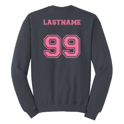 2024 - 6th Grade Maroon Team Adult Crewneck Sweatshirt with Optional Player Name and/or Jersey Number on Back! - Image 4