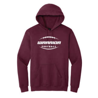 2026 - 2nd Grade Maroon - Warriors Football - Heavy Blend Hooded Sweatshirt